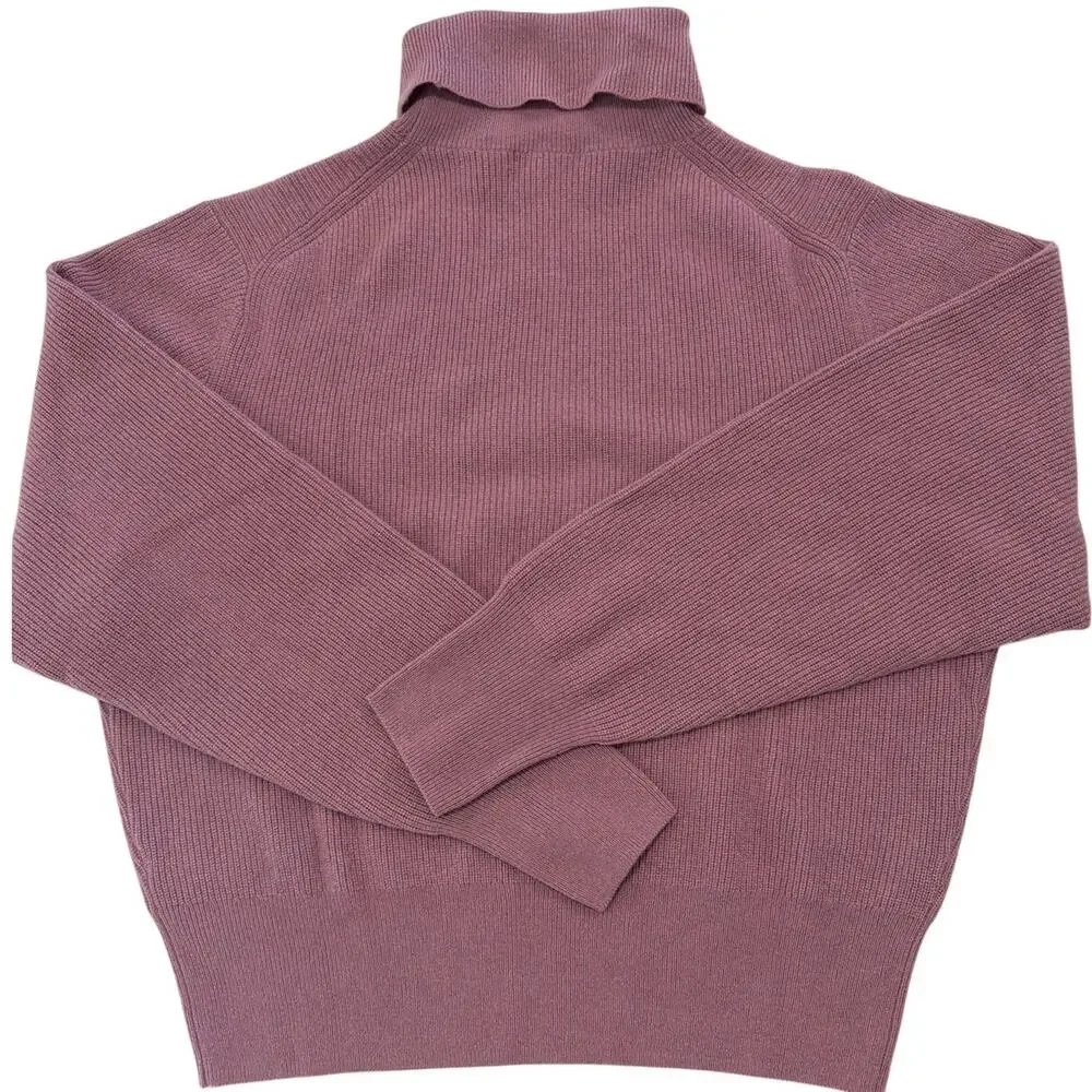 J. Crew Women's Pink Sweater Size XL 100% Cashmere Turtleneck Stretch Casual